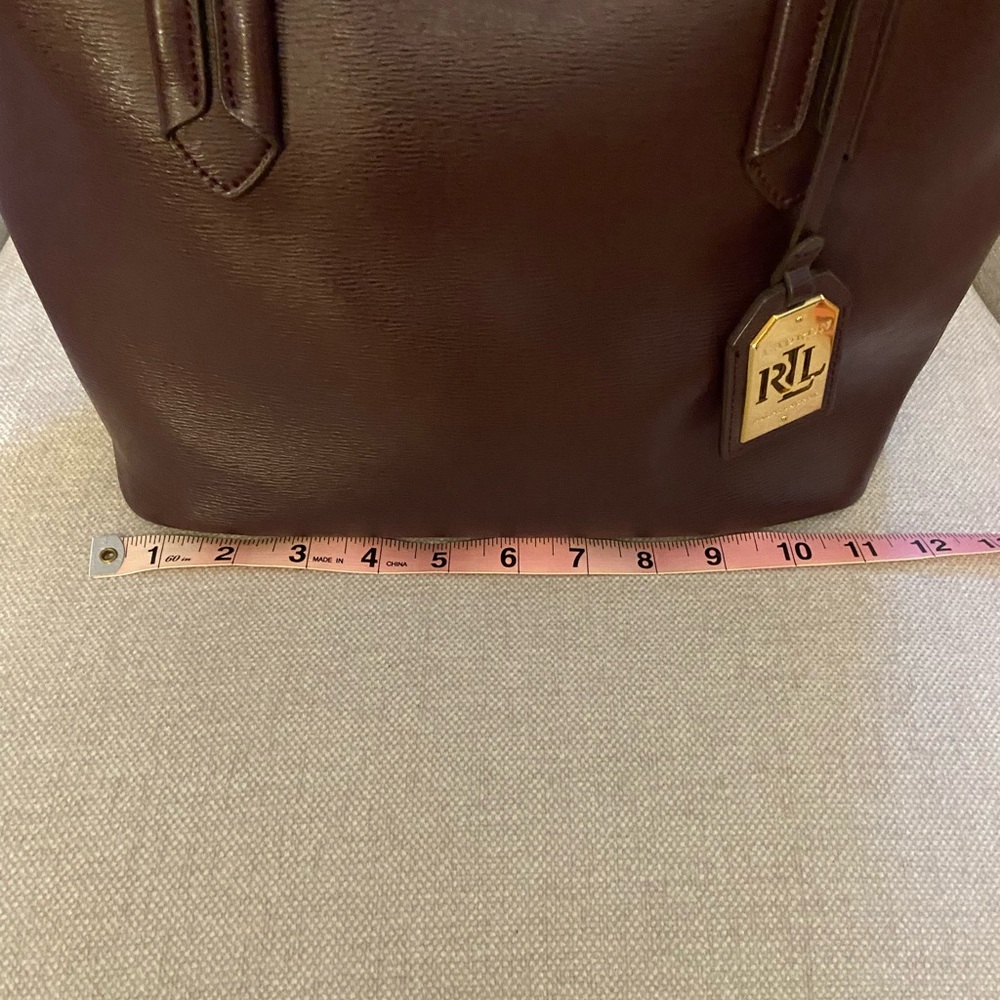 Ralph Lauren Leather Plum Tote Bag - Picture 13 of 15